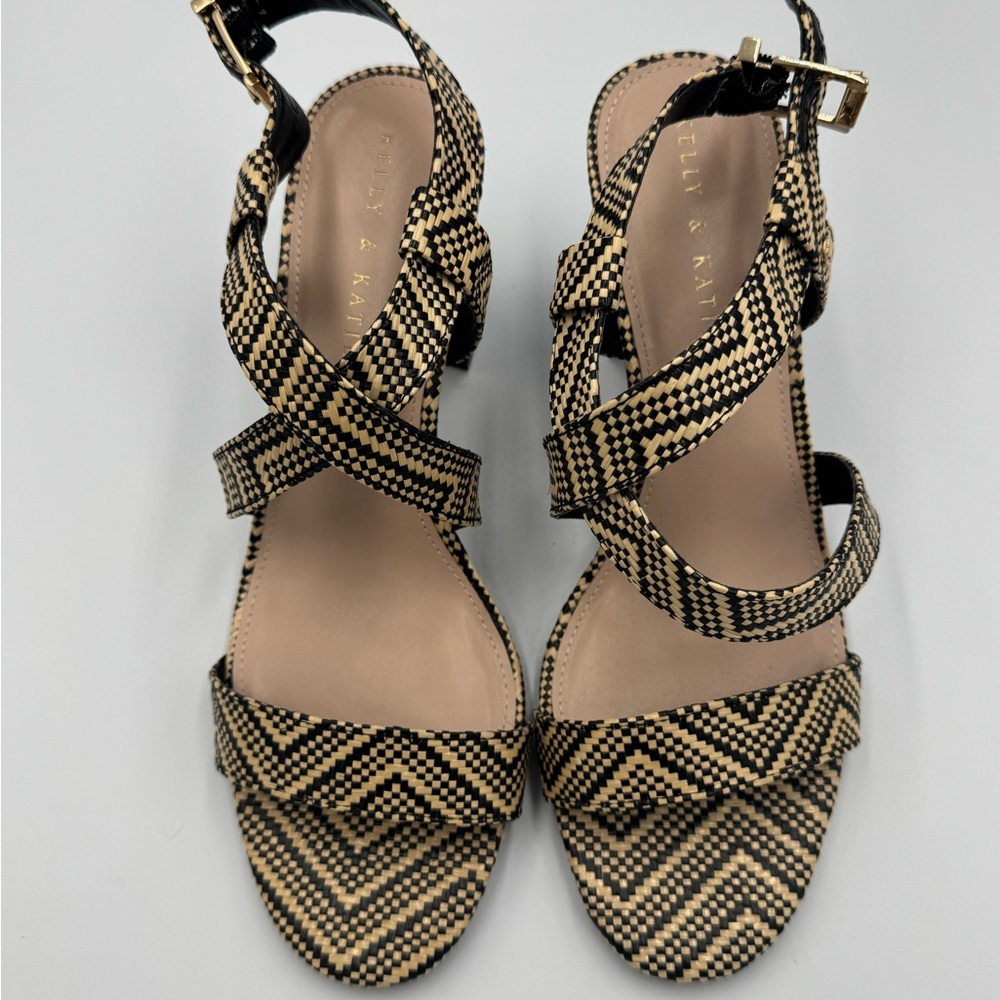 Kelly & Katie Black and Tan Women's Heeled Sandals size 10 excellent condition - Picture 5 of 8